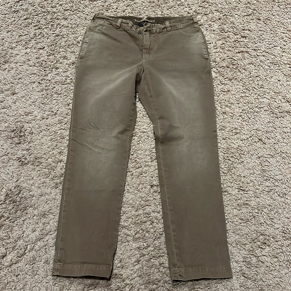 Polo Ralph Lauren RL&Co Men’s Khaki Chino Distressed Pants 36 W 32 L